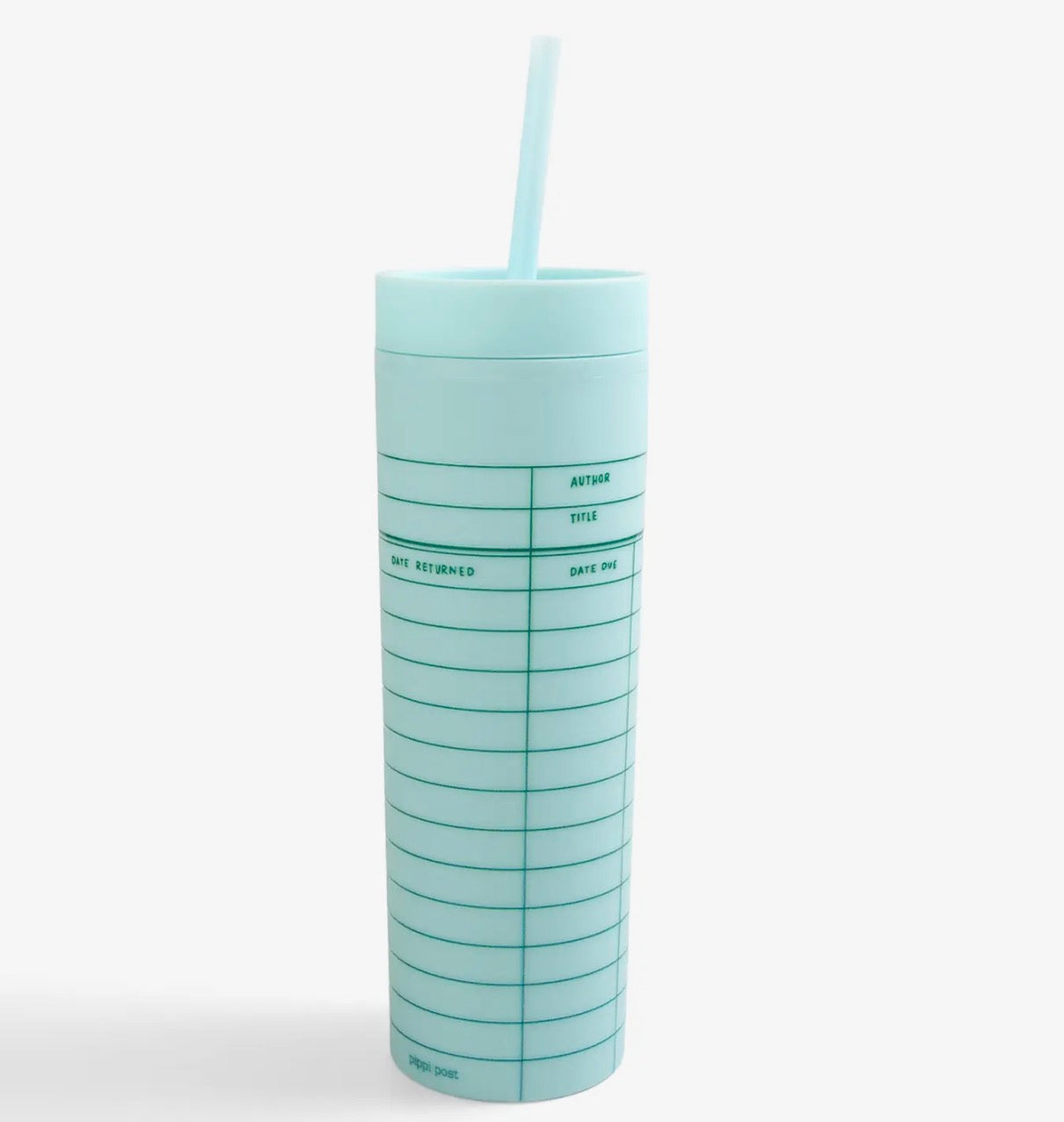 Library card 16oz tumbler - blue