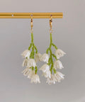 Beaded lily of the valley earrings