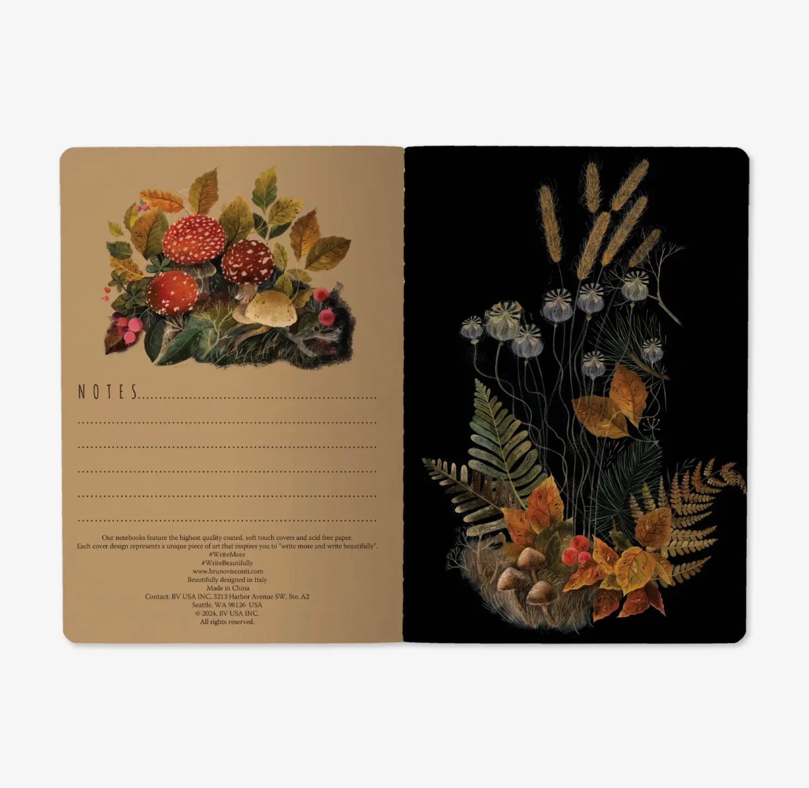 Forest mushroom notebook