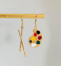 Artist palette earrings