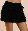 Ruffle layered mini-skirt with inner shorts