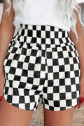 Black/white checkered shorts