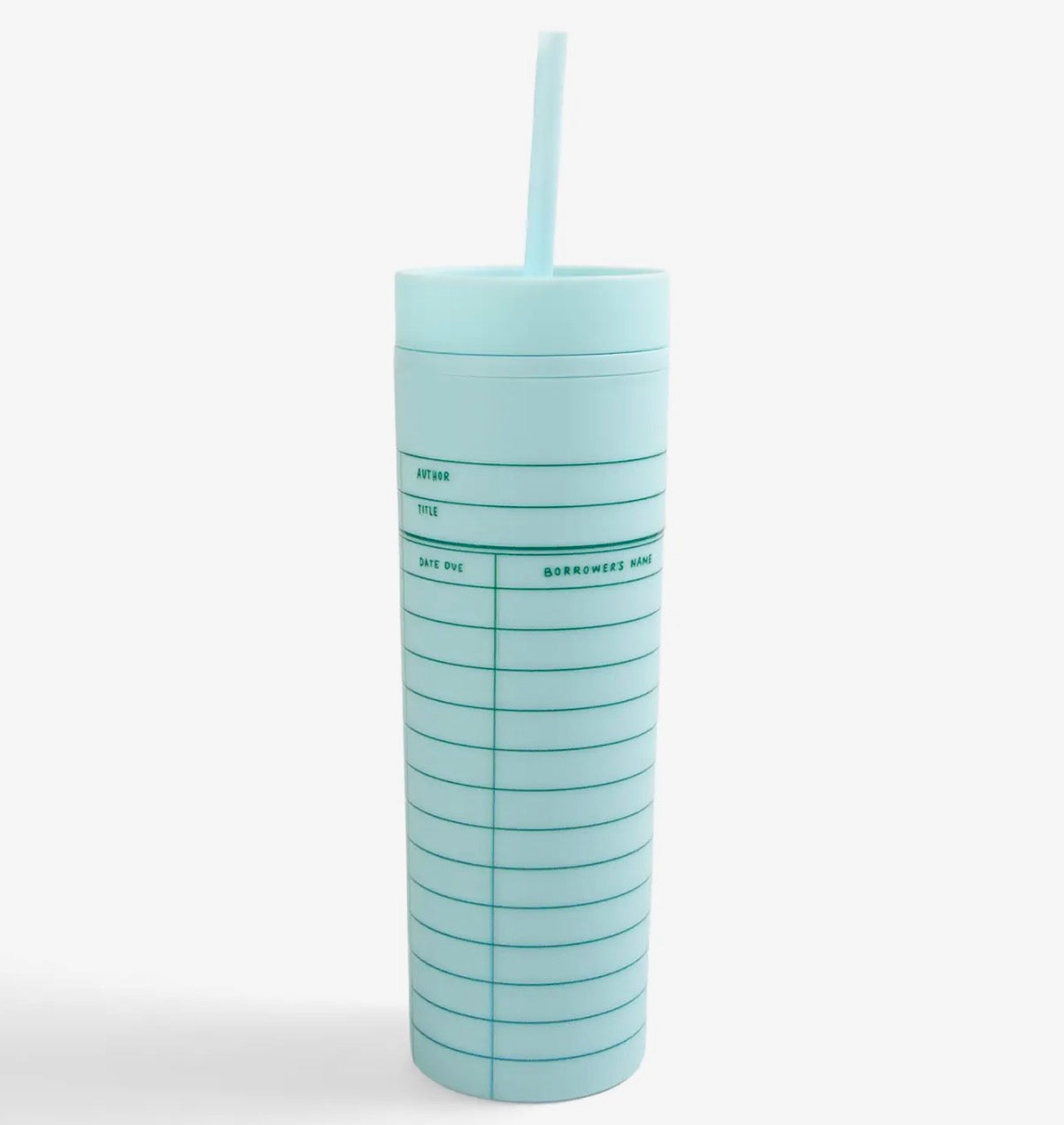 Library card 16oz tumbler - blue