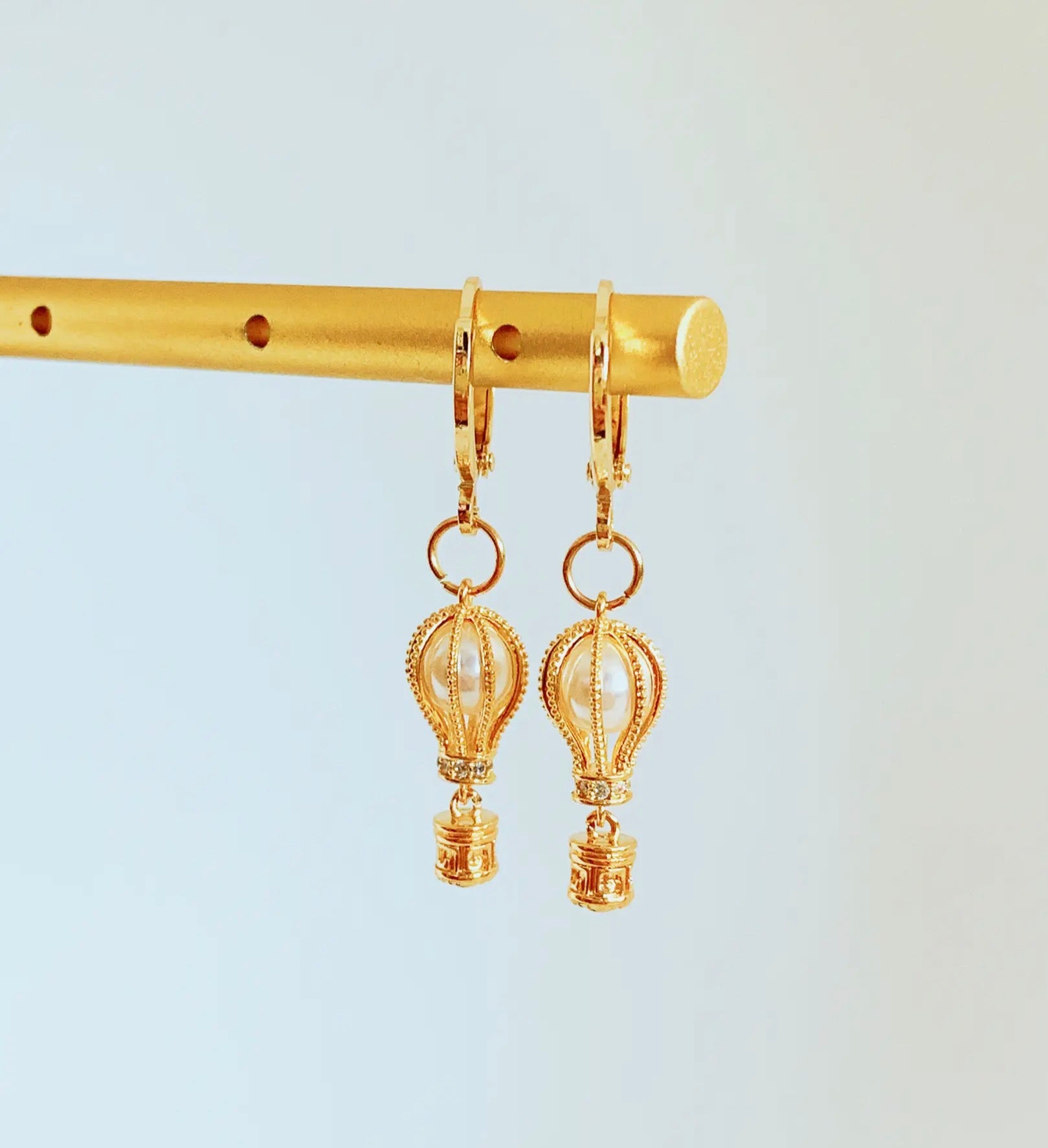 Hot air balloon earrings