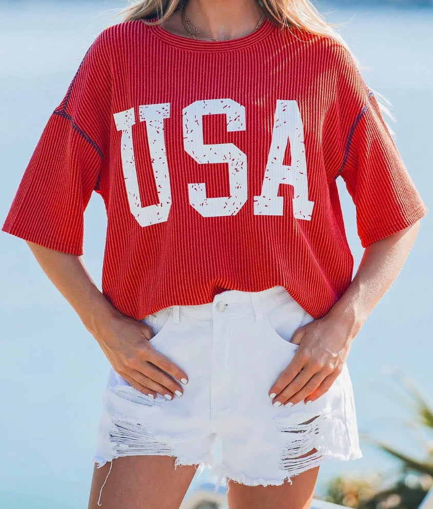USA oversized tee